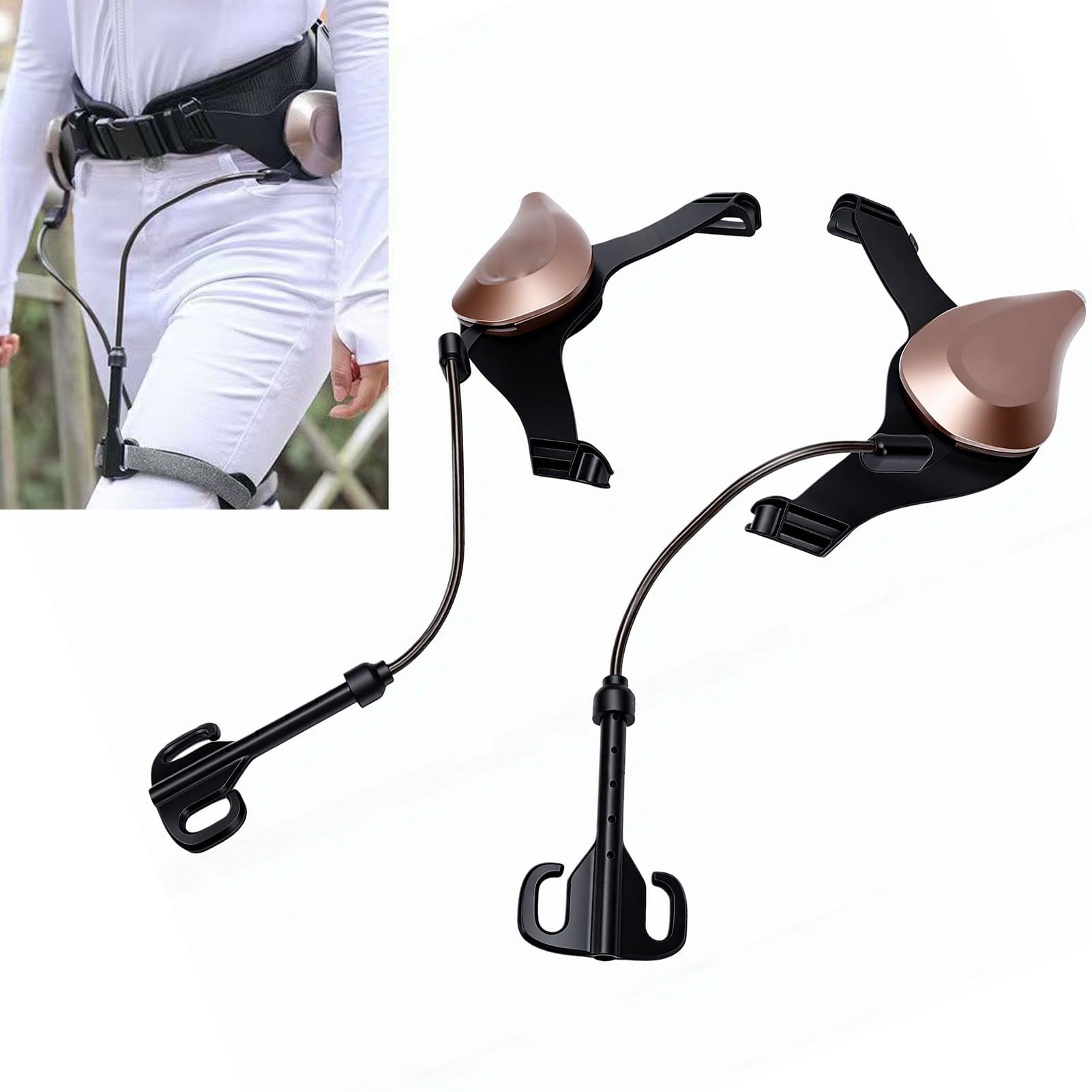 Generic Dispositivo para Caminar Portátil, Ayuda Ligera para Caminar para Viajeros Diarios y Excursionistas, par de Longitud Ajustable, Material ABS