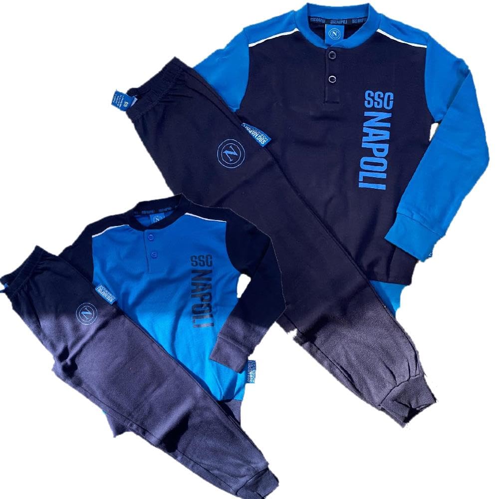 hermet Pigiama Napoli Calcio Cotone Interlock Tuta Homewear NAPOLI Personalizzabile PS 46669/70 / 71-BS