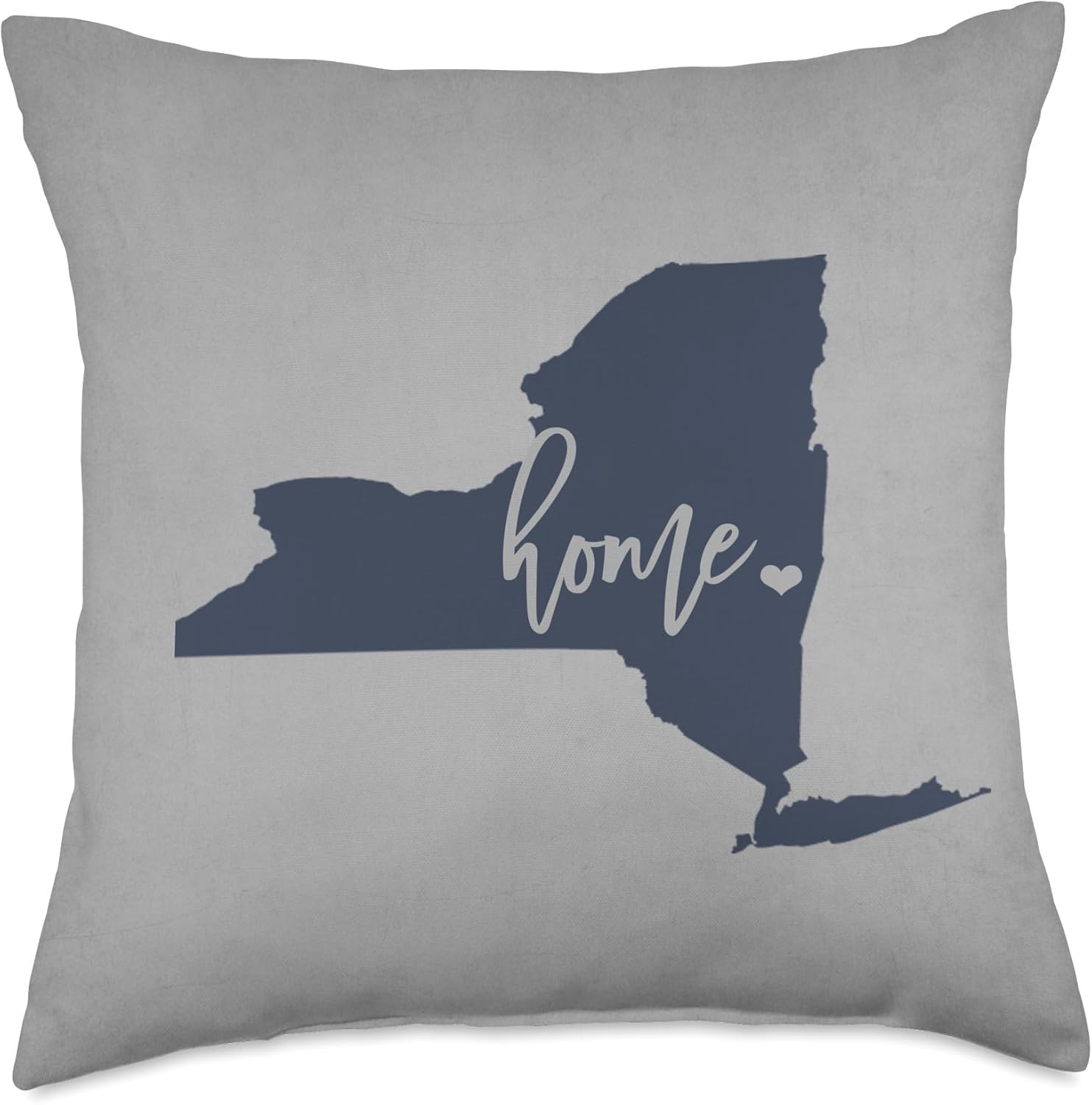 New York Home State Home Décor Navy and Grey Throw Pillow