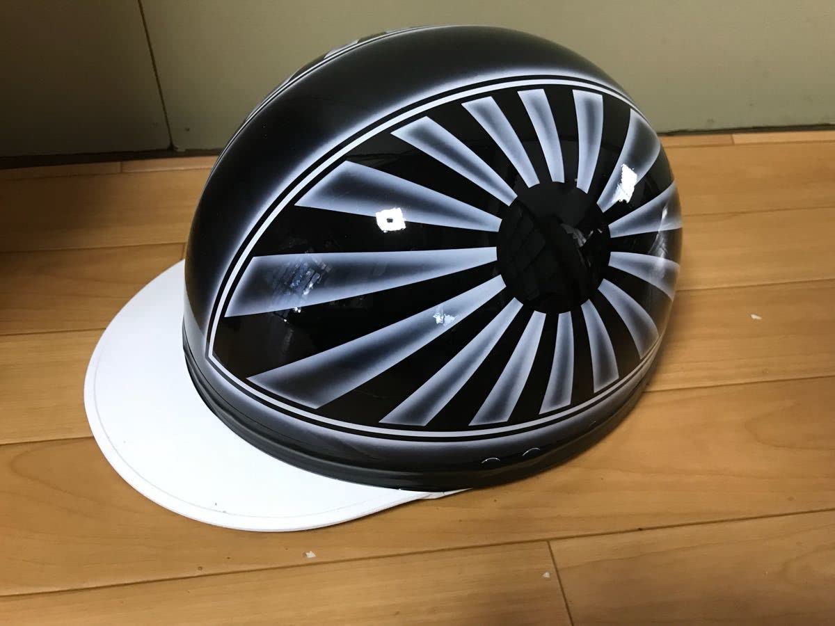 黒金 富士日章 コルク半 ヘルメット ロケットカウル 黒金 富士日章 コルク半 ヘルメット ロケットカウル - メルカリ