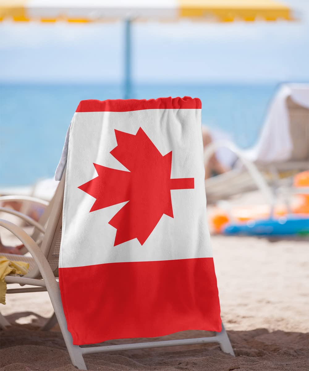 LOGOVISION Canadian Flag Beach Towel, 30