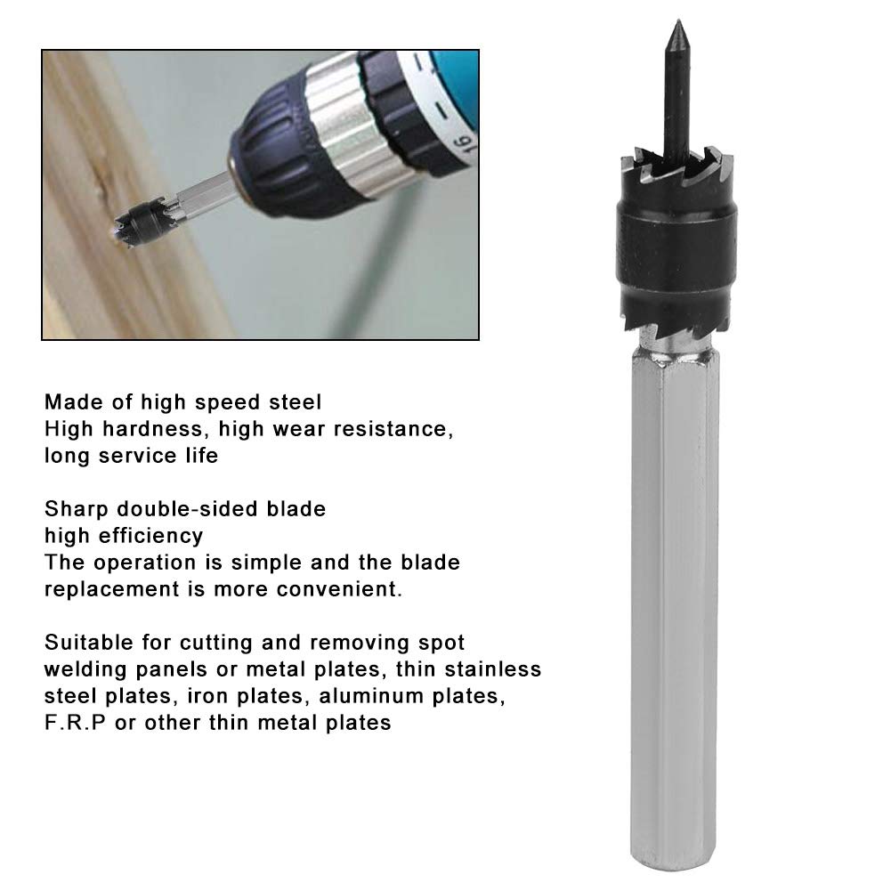 13Pcs Spot Weld Cutter Sets Double Sided, Double Sided Rotary Welding Cutter Drill Bit High Speed Steel for Power Drill Spot Welding
