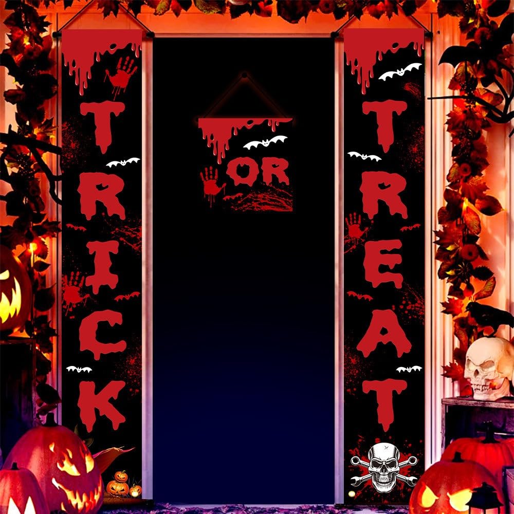 Amazon.co.jp: ハロウィンドア飾り ハロウィーン ホラー トリック オア