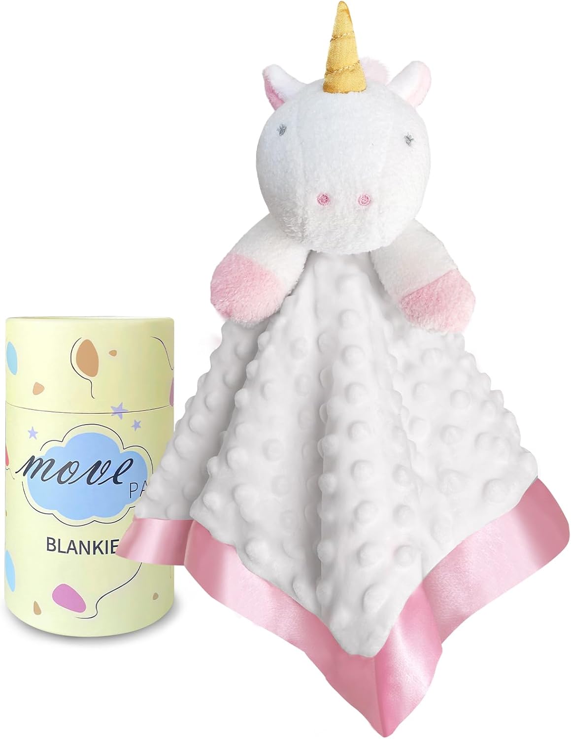 Unicorn Loveys for Babies Soft Plush White Security Blanket