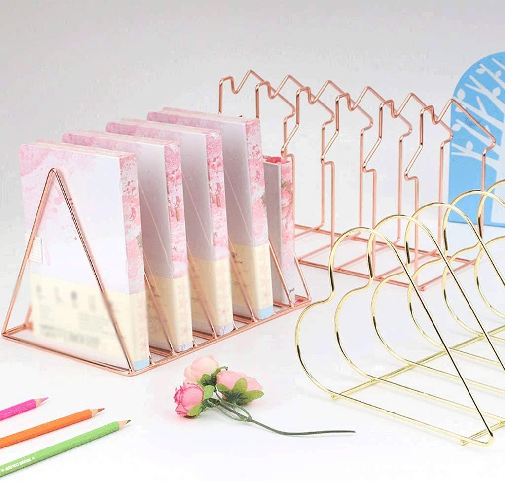 File Manager - Magazine Simple Wrought Iron Desktop Bookcase Office Table Magazine Storage Rack Metal Student Book Magazine Rack(Black)