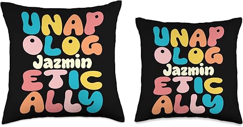 Miniatura 3 de Jazmin Personalized Name Groovy Unapologetically Jazmin Throw Pillow