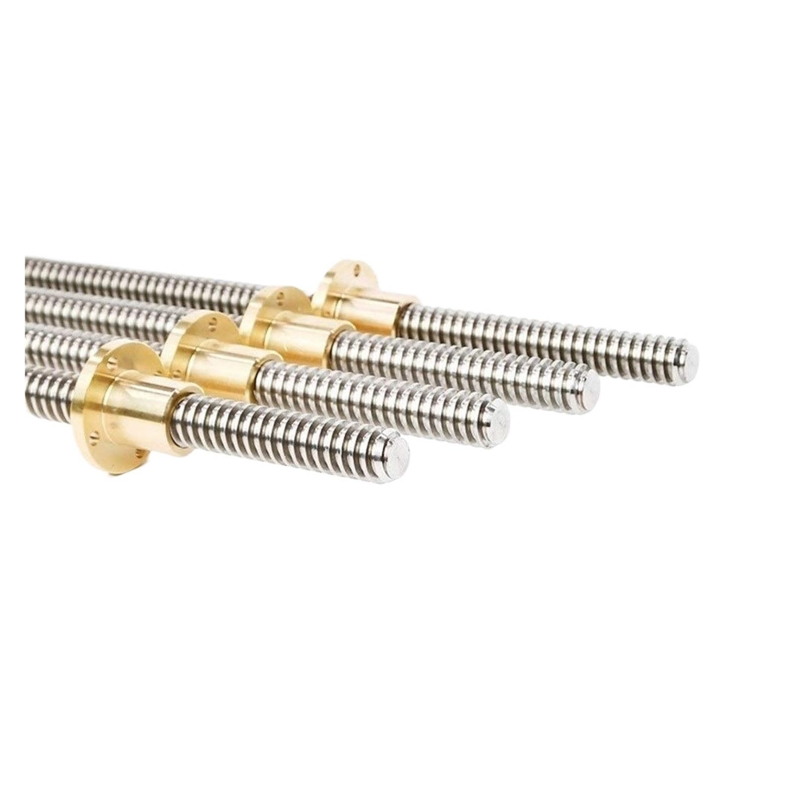 Metal Ball Screw nut T12 Lead Screw Stainless Steel Trapezoidal Screw Brass Nut Pitch 2mm Lead 8mm Trapezoidal Rod(1000mm)