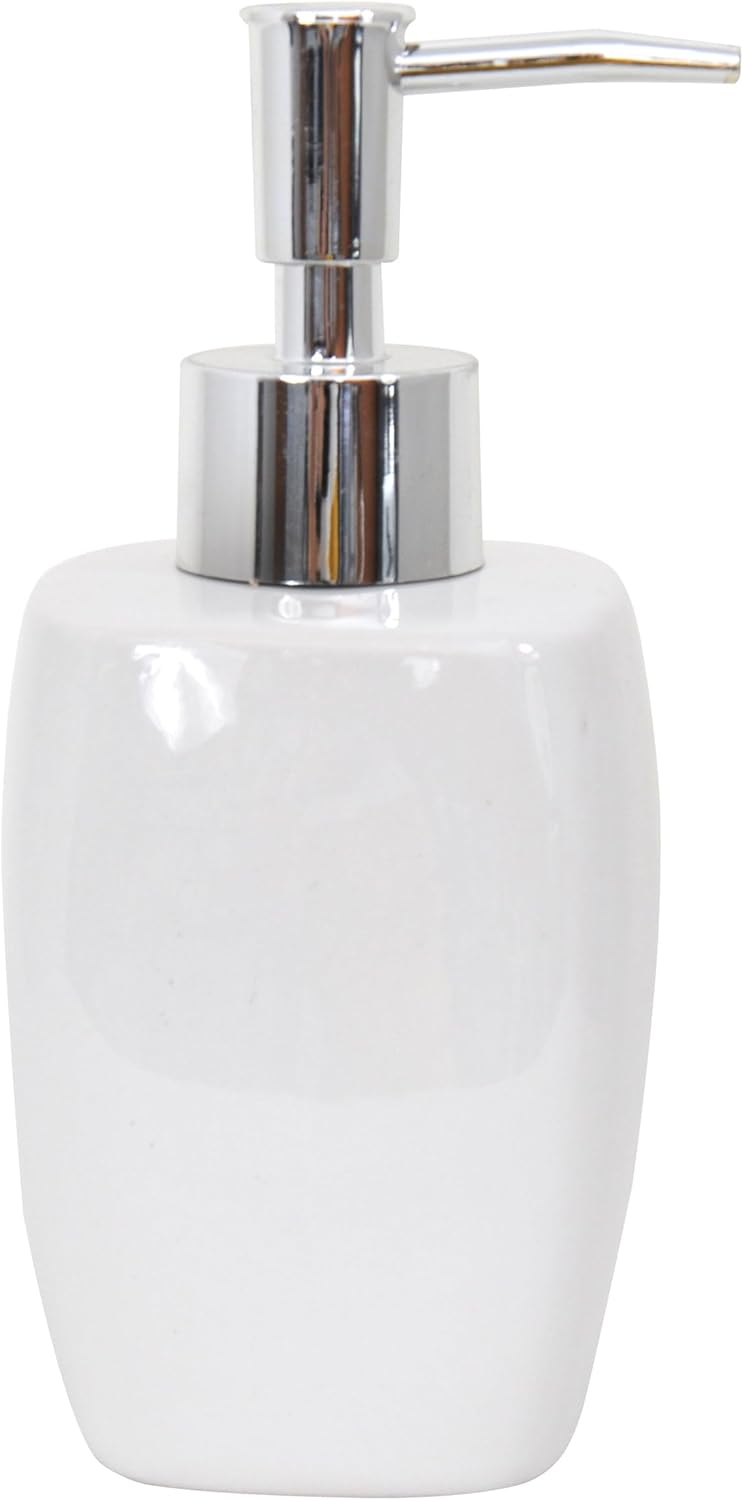 MSV 140449 Bathroom Accessories Set of 3 Ceramic White 7 x 7 x 6.5 cm