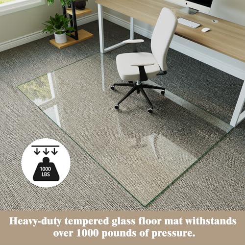 Image of Koonmi 40 inch x 80 inch Office Chair Mat for Hardwood Floors & Carpets