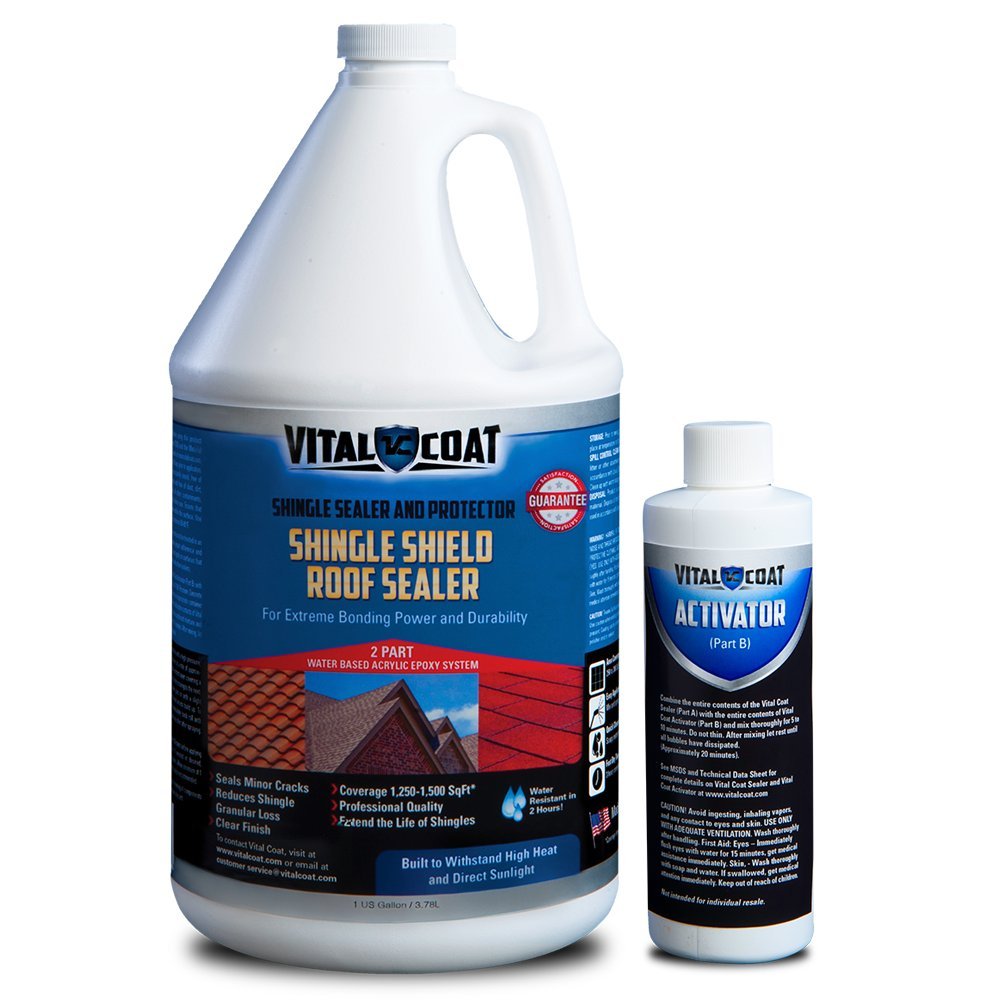 Vital Coat Shingle Shield Clear Acrylic Roof Coating to Extend Shingle Life - 1 Gal