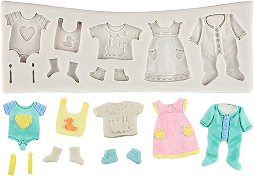 Baby Clothes Silicone Molds Baby Shower Cake Fondant Mold
