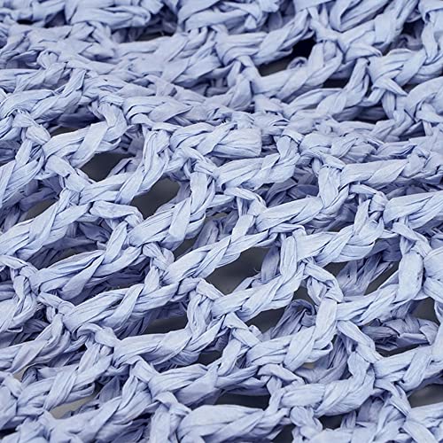 POOOPSSD New Woven Bag, Straw Mesh Tote Bag, Beach, Shoulder Bag, Hobo Women, Foldable Large Capacity, for Holiday, Picnic and Party. (Khaki) - Image 6