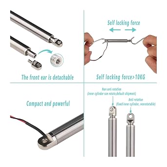 Linear Actuator, 8mm Miniature Telescopic Pen Type Electric Linear Actuator 30/50/80Mm With Limit Protector 6V Maximum Load 3Kg For Smart Homes(30mm Stroke,Quick-6N 10mm-s)