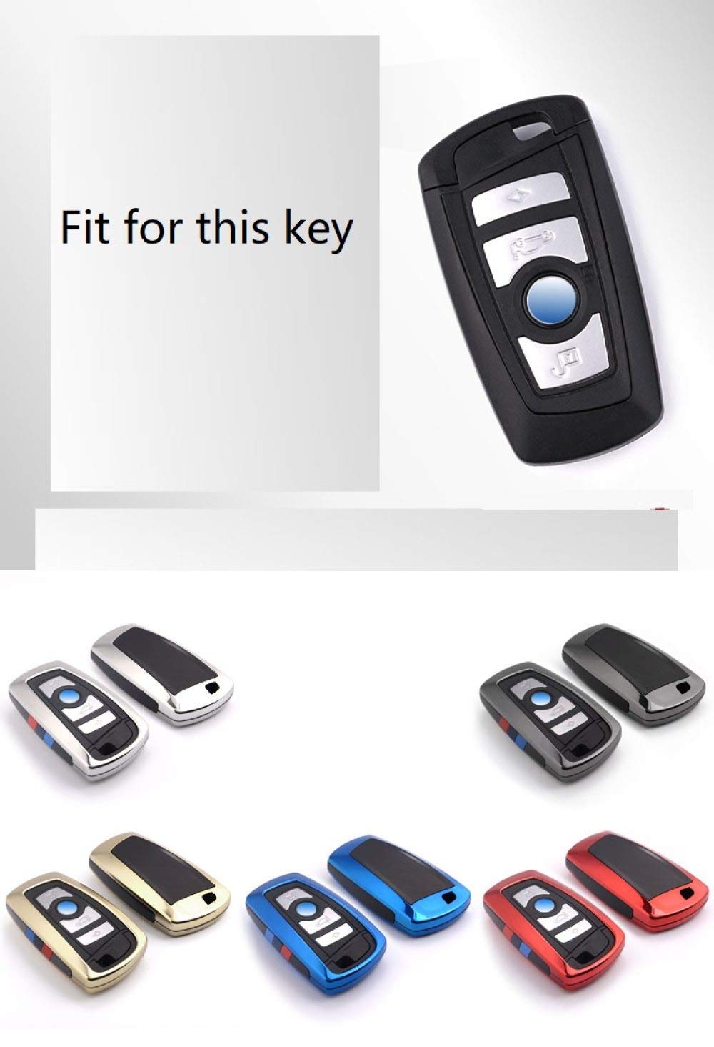 Męskie i damskie etui na kluczyki samochodowe, brelok do kluczy, pasuje do BMW 1 2 3 4 5 6 7 X1 X3 X4 X5 X6 F30 F34 F10 F07 F20 G30 F15 F16, czerwony zestaw