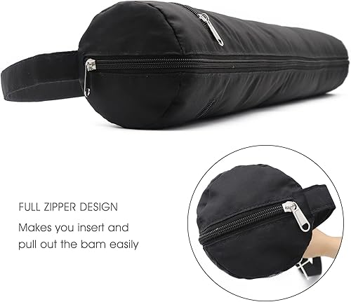 Miniatura 9 de Herramientas de masaje de bambúherramientas de masaje de madera, bolsa de transporte y portadores compactos con bolsillos, 22 pulgadas de longitud,