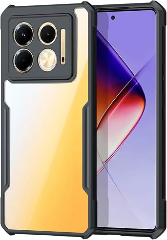 Case Compatible with Infinix Note 40 5G, [Droproof] [Sweat-Proof] [Fingerprint-Proof] Shockproof Protective Phone Case Fits Infinix Note 40 5G,Black