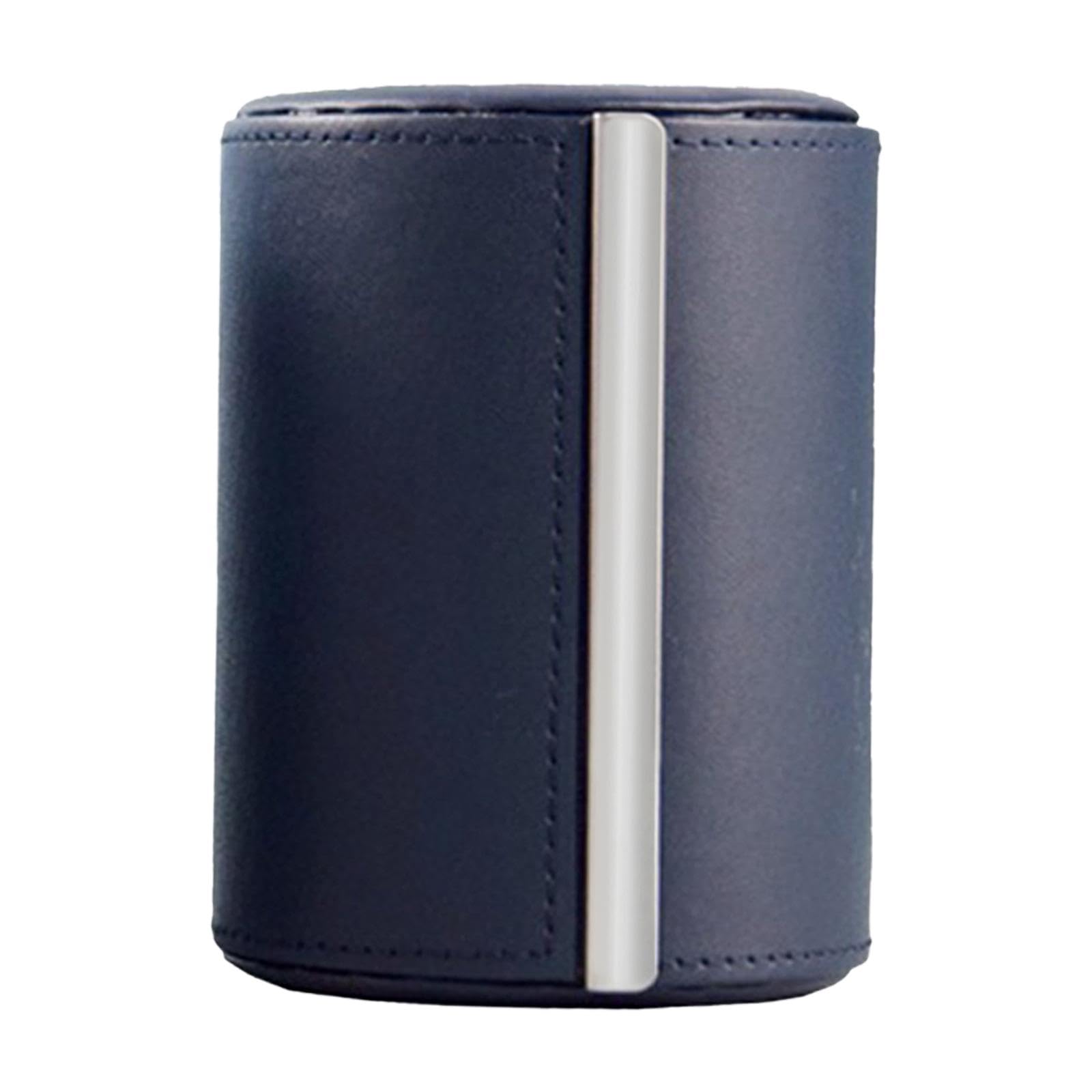Reise-Krawattenetui für Herren, Reisegeschenk, PU-Leder, Schwarz, 8,5 x 11 cm
