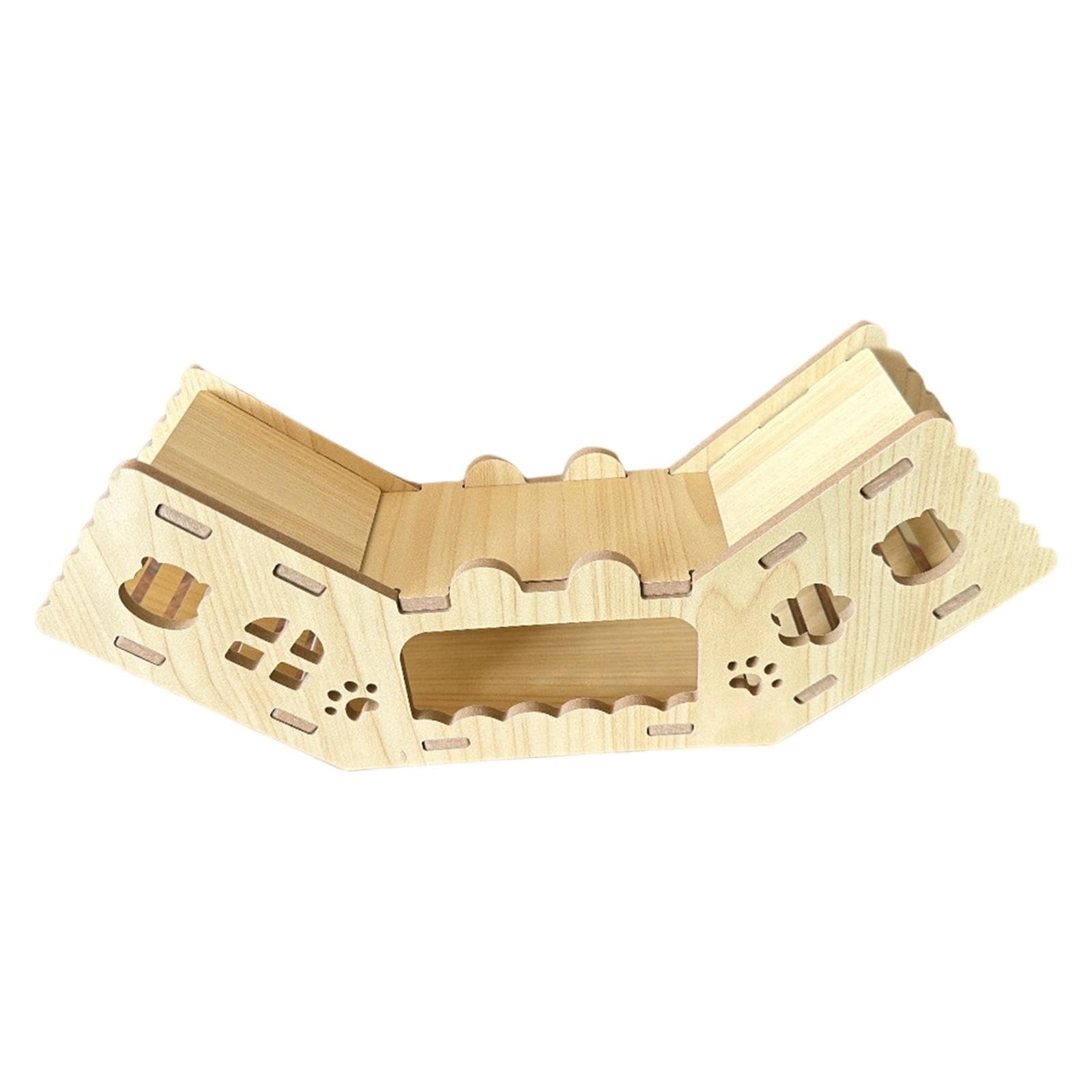 Enakshi® Wood Hamster Hideaway Burrow Tunnel 11.8inchx2.5x4.7inch Sturdy Hiding Space|Pet Supplies | Small Animal Supplies | Exercise & Toys-image-8