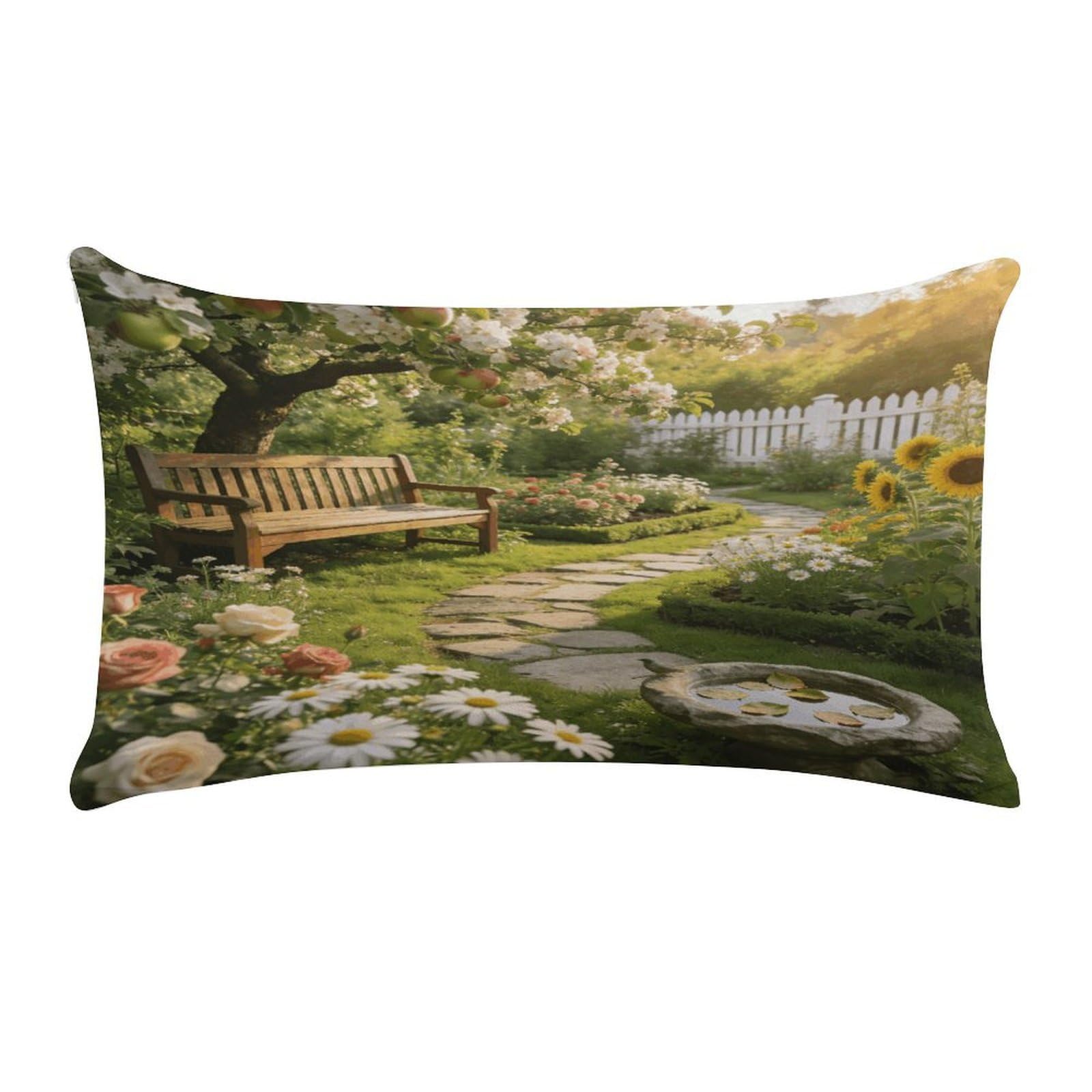 Khauerbc Style Bauerngartenpillow Cases Standard,Ultra Soft Microfiber Pillowcase With Zipper Closure,Bed Pillowcases Cover With Zipper For Bedroom, Sofa, Couch.