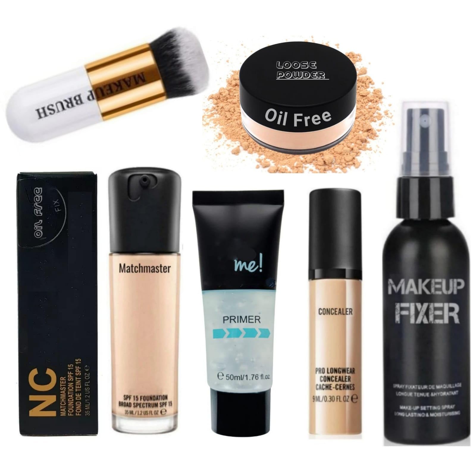 Cosmac Professional Prep + Prime Skin Base Visage Primer For All Skin Tone And Makeup Brushes Set Of 12 For All Type Of Makeup Combo (Set Of 2)