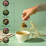 Floem - Rose & Chamomile Tea Bags with Labrador Tea Leaves - Premium Decaf Plant-based Herbal Tea Blend