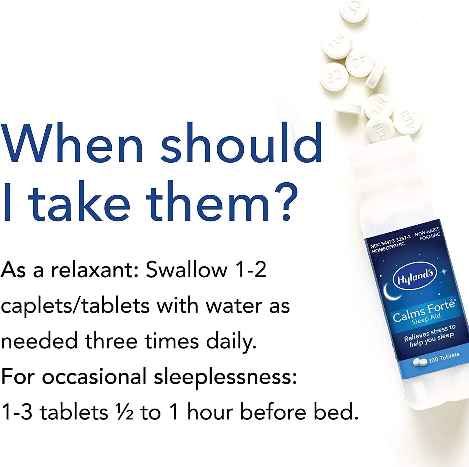 Hyland's Calms Forte, Support for sleeplessness & restlessness, 100ct — Amazon image 9