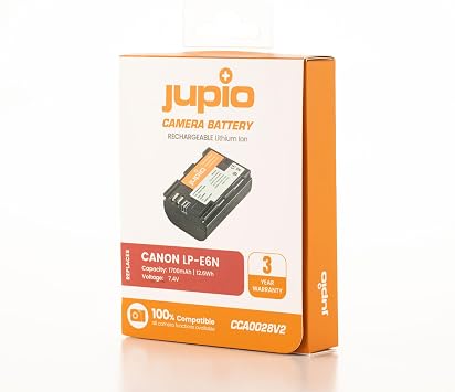 Jupio Digital Camera Replacement Battery for Canon LP-E6n | NB-E6n, Grey (CCA0028)