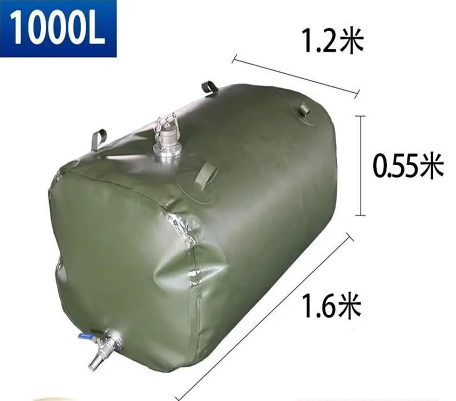 combustible Doble Bolsa de aceite de 1000L, gran capacidad, espesamiento, tanque de almacenamiento de aceite grande plegable