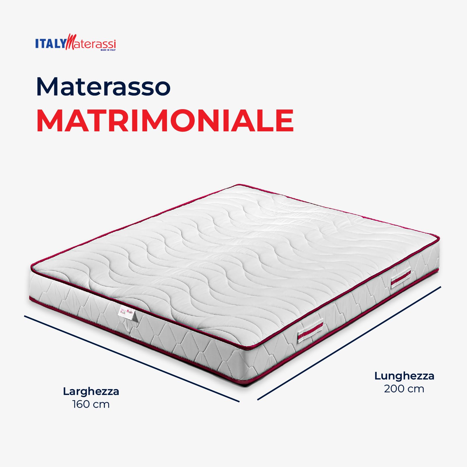Matelas Memory Nature 90x195 Cm - Épaisseur 20 Cm - 4 Cm De Mousse Mémoire De Forme - Déhoussable Et Lavable - Orthopédique