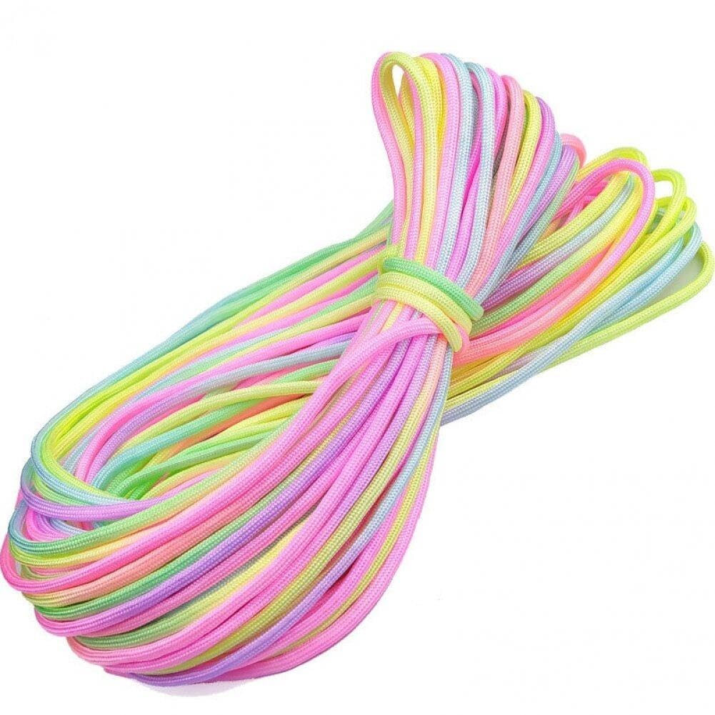 Lpitoy Rainbow Cord 4Mm Paracord, Seven Core Line Parachute Rope Camping Equipment Paracord