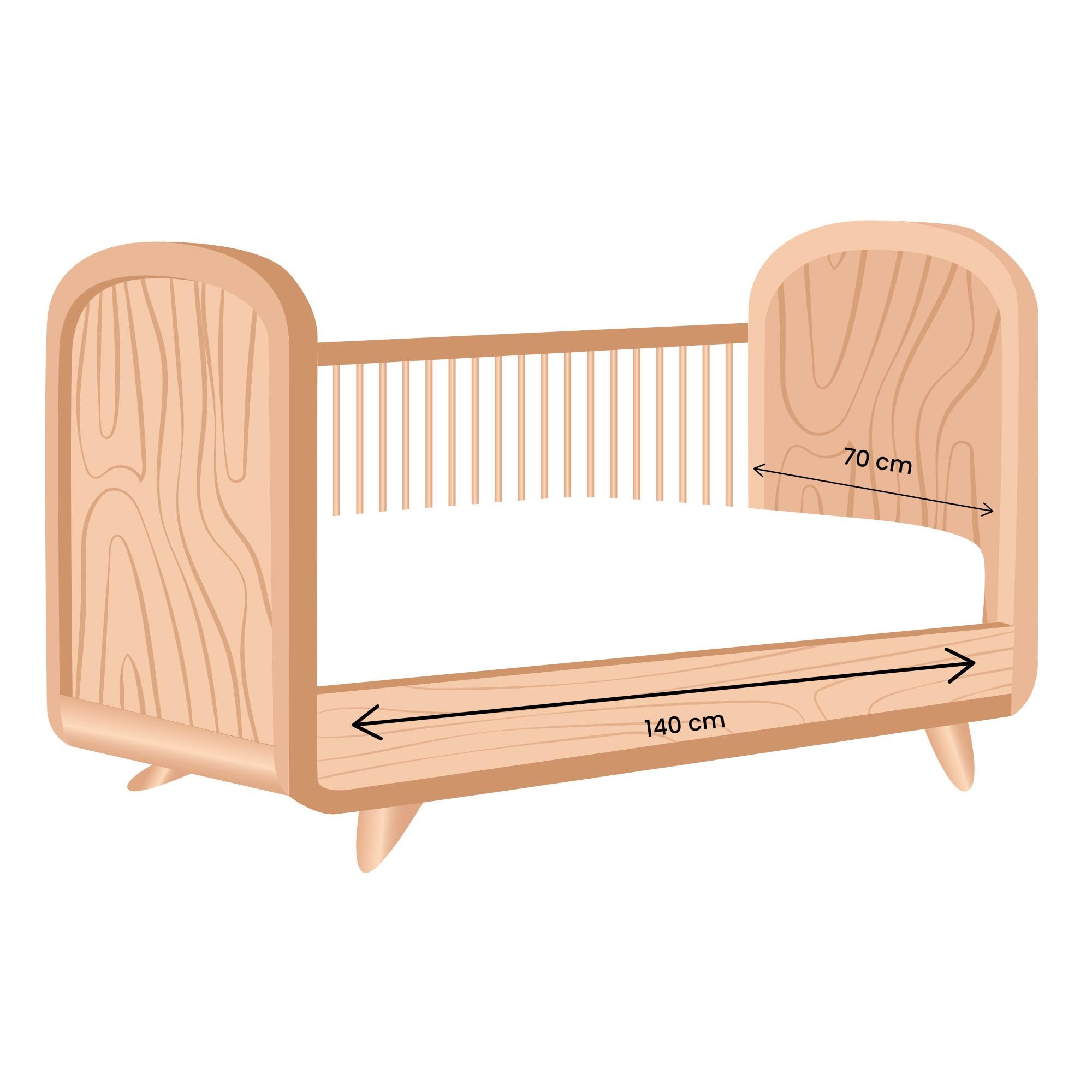 TROIS KILOS SEPT - Coprimaterasso per bambini 70 x 140 cm - Rivestimento in spugna impermeabile e traspirante - Certificato OEKO-TEX® - Antibatterico e assorbente - Trattamento SANITIZED - Bianco