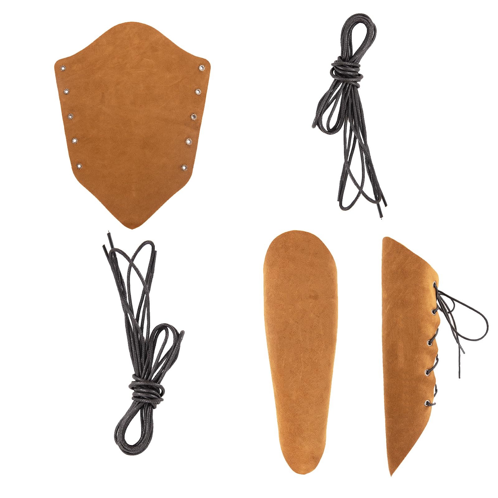 1 Paar Mittelalterliche Leder Arm Bracers Viking Arm Guards Bogenschießen Arm Gauntlet Armband Breite Arm Armor Manschette für Frauen Männer