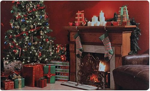 E-view Felpudo decorativo de goma para interiores y exteriores, para patio, puerta delantera, puertas exteriores para todo tipo de clima, tapete de