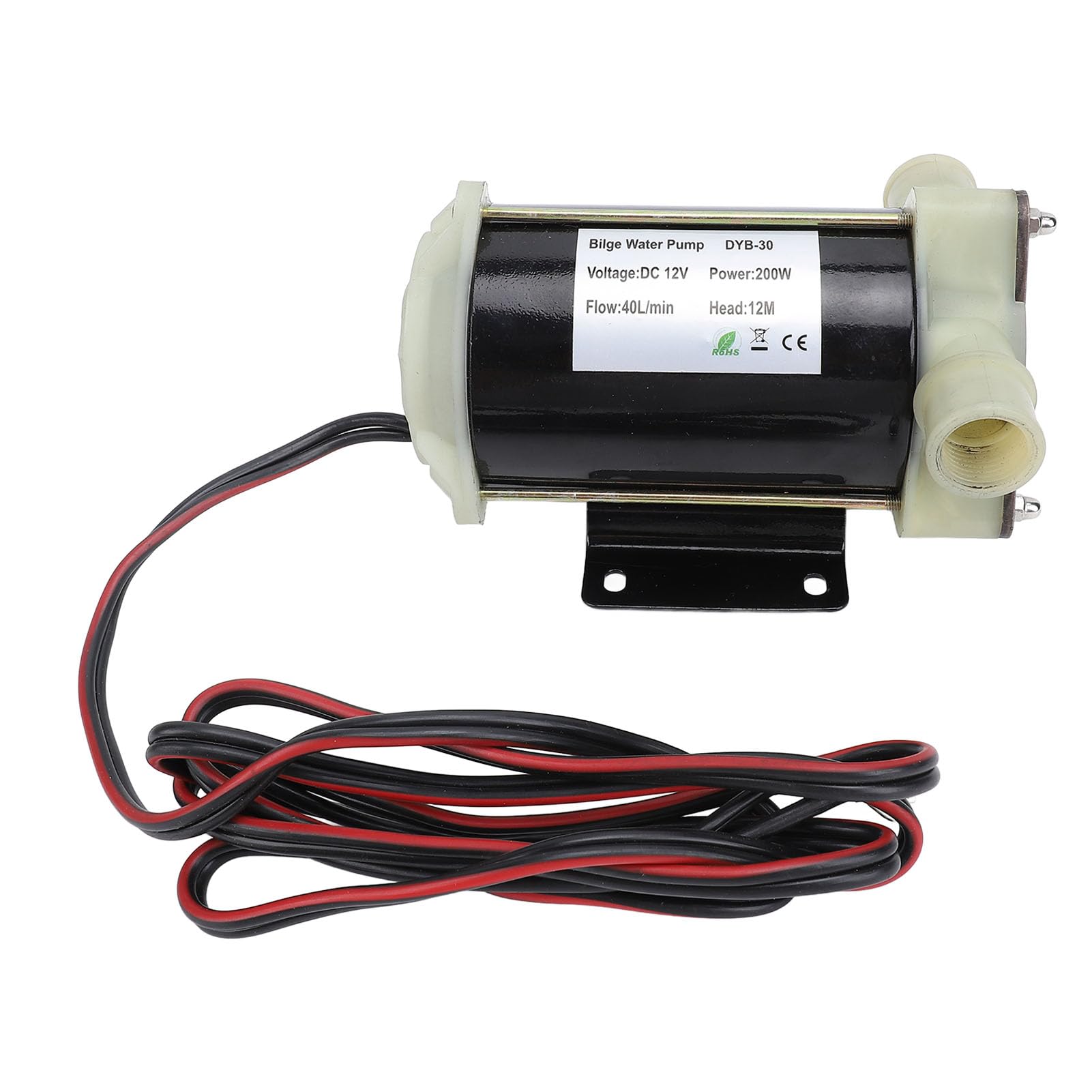 Pompe électrique à Flexible 200w 40L Min 12V AC DC, Pompe de Transfert D'eau 1100GPH avec Kit de Tuyau D'eau de 6 Pouces pour Yachts, Piscines et Camping-cars