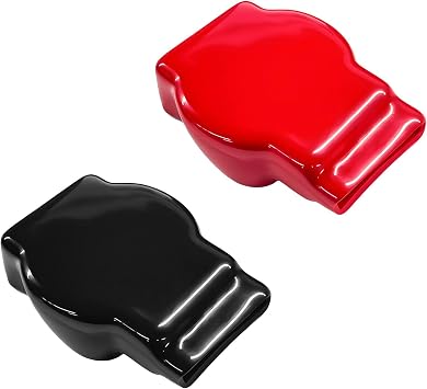 2 PCS Top Post Battery Terminal Cover, Flexible Battery Terminal Protector Positive Negative Insulating Cover, Heavy Duty Batteries Post Protective Caps for Sedan RV Marine