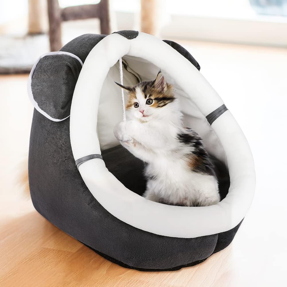 Cat Bed Cave, Globalstore Cat Bed Cave for Indoor Cats, Soft Warm Cat Bed Outdoor and Indoor, Washable Cat Bed with Cave, Removable…