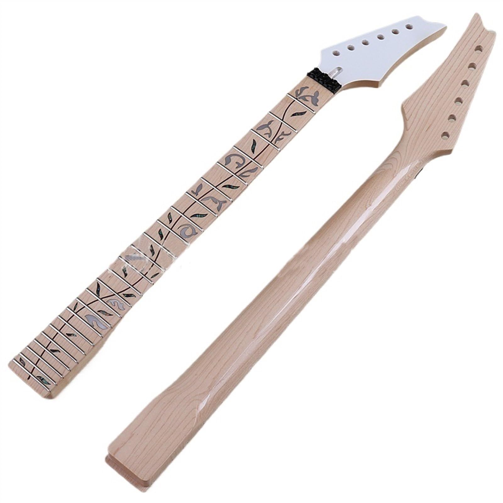 Manico Per Chitarra Elettrica Acero Canadese Tastiera 6 Corde 24 Tasti Doppia Incisione A Dondolo Manico Chitarra Baritono Parti Di Ricambio Manico Basso Jazz Accessori