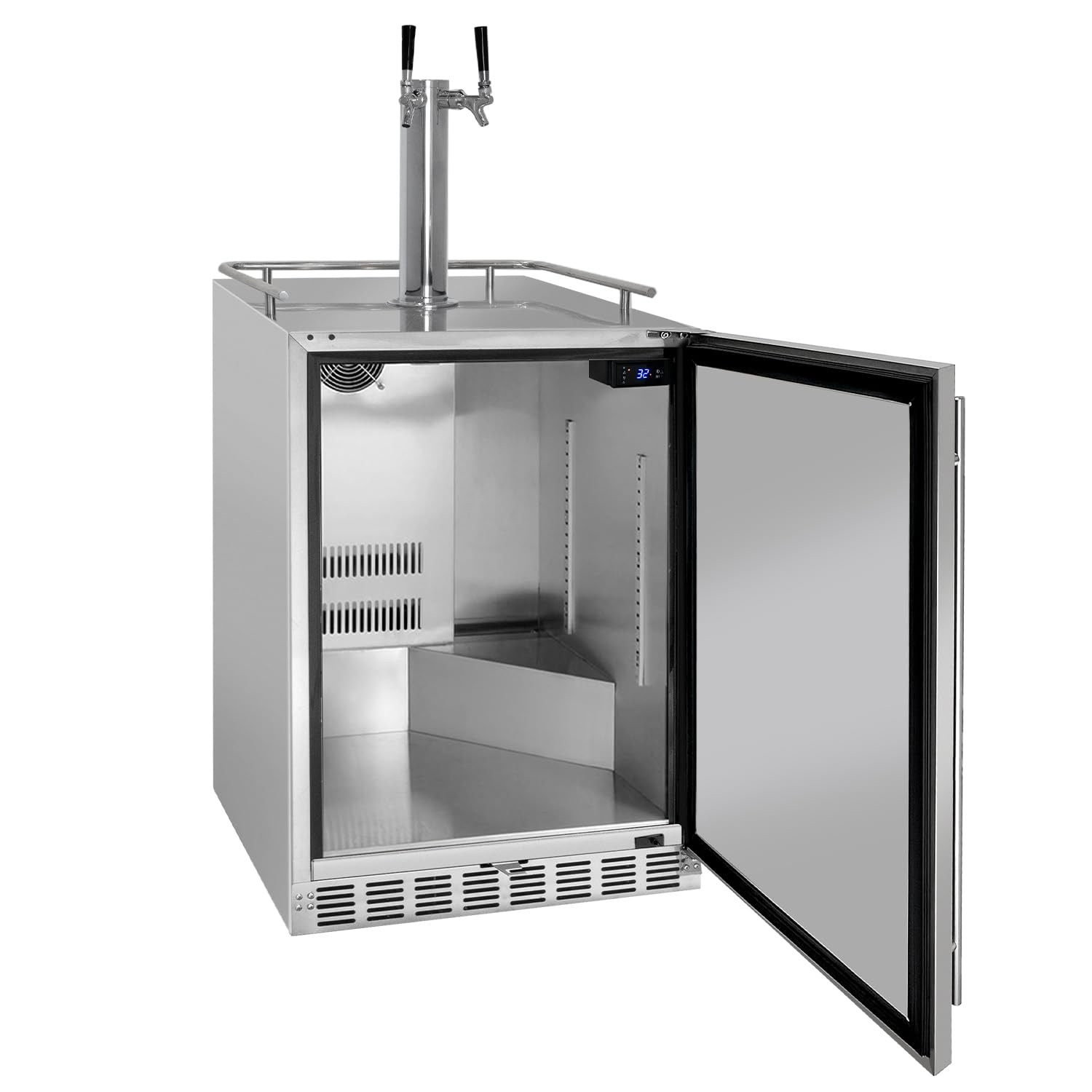 Kegco 24" Wide Outdoor Dual Tap All Stainless Steel Built-In Kegerator With Kit on Fridge.com - View 2