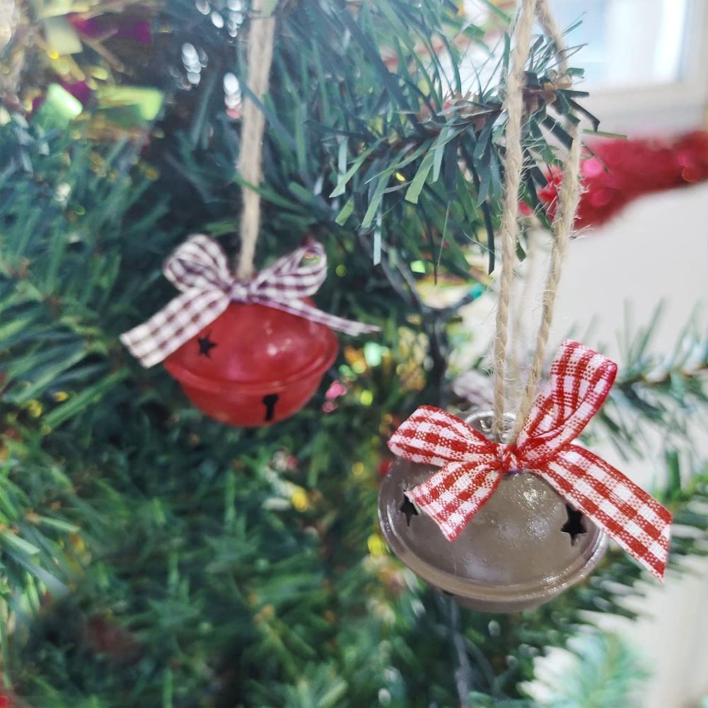 Piccole campane di Natale, campane appese di Natal Piccole campane di Natale 24 pezzi Ornamento regalo Piccolo arredamento fai-da-te