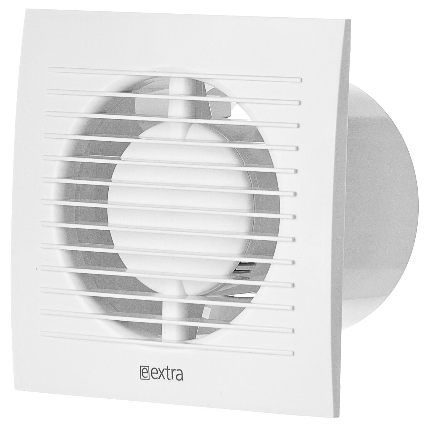 Steinberg14 White 100mm Bathroom Fan with Timer and Humidity Sensor - Bathroom Extractor Fan with Humidistat - Wall Ventilation Fan - 4 inch Exhaust Fan for Ventilation in Bathroom