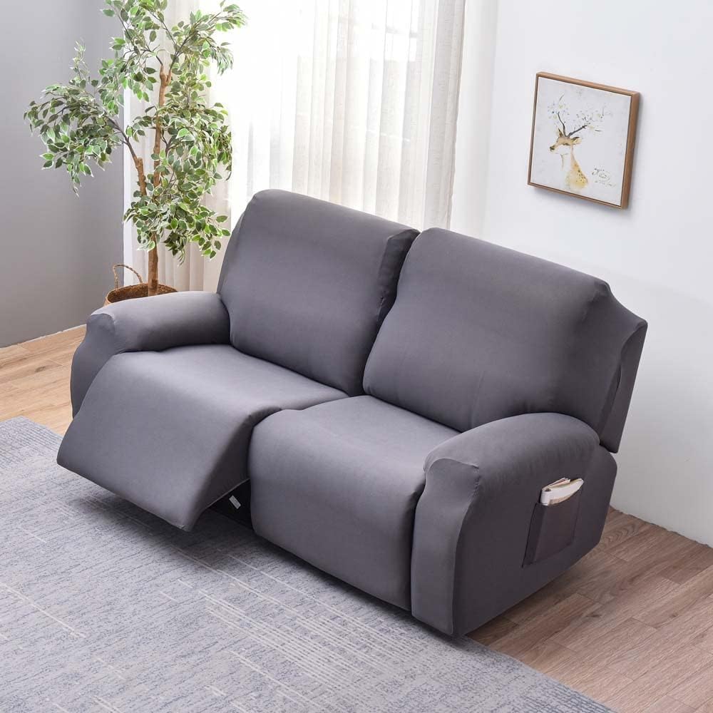 Funda De Sofá Relajante Reclinable Elástica De 2 Plazas, Funda De Sofá Relajante Reclinable Universal con Bolsillos, Funda De Silla Lavable De 6 Piezas, Fundas De Sofá De Masaje Eléctrico(#1)
