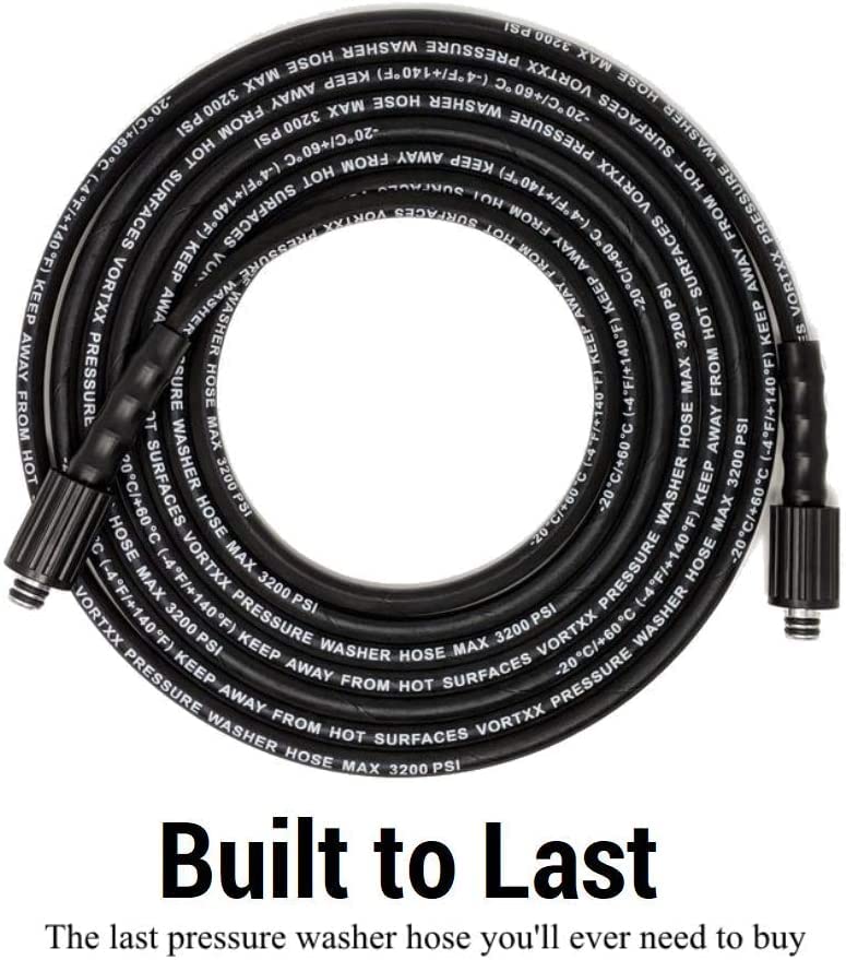 Image of High Pressure Washer Hose Pipe Flexible Long Electric Pressure Washer Machine Cleaning for car Washing Household Machines Accessories Water Hose Washers Outdoor (Size-8 Meter, Color- Black)