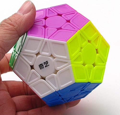 Miniatura 2 de Cubo de velocidad Megaminx, sin calcomanías, 3 x 3 x 3 pulgadas, cubo de velocidad pentagonal, rompecabezas de cubo mágico de dodecaedro