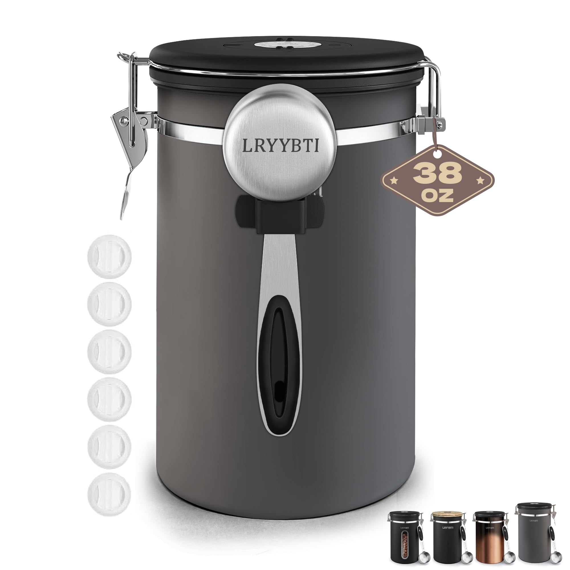 LRYYBTI 38oz Airtight Coffee Canister