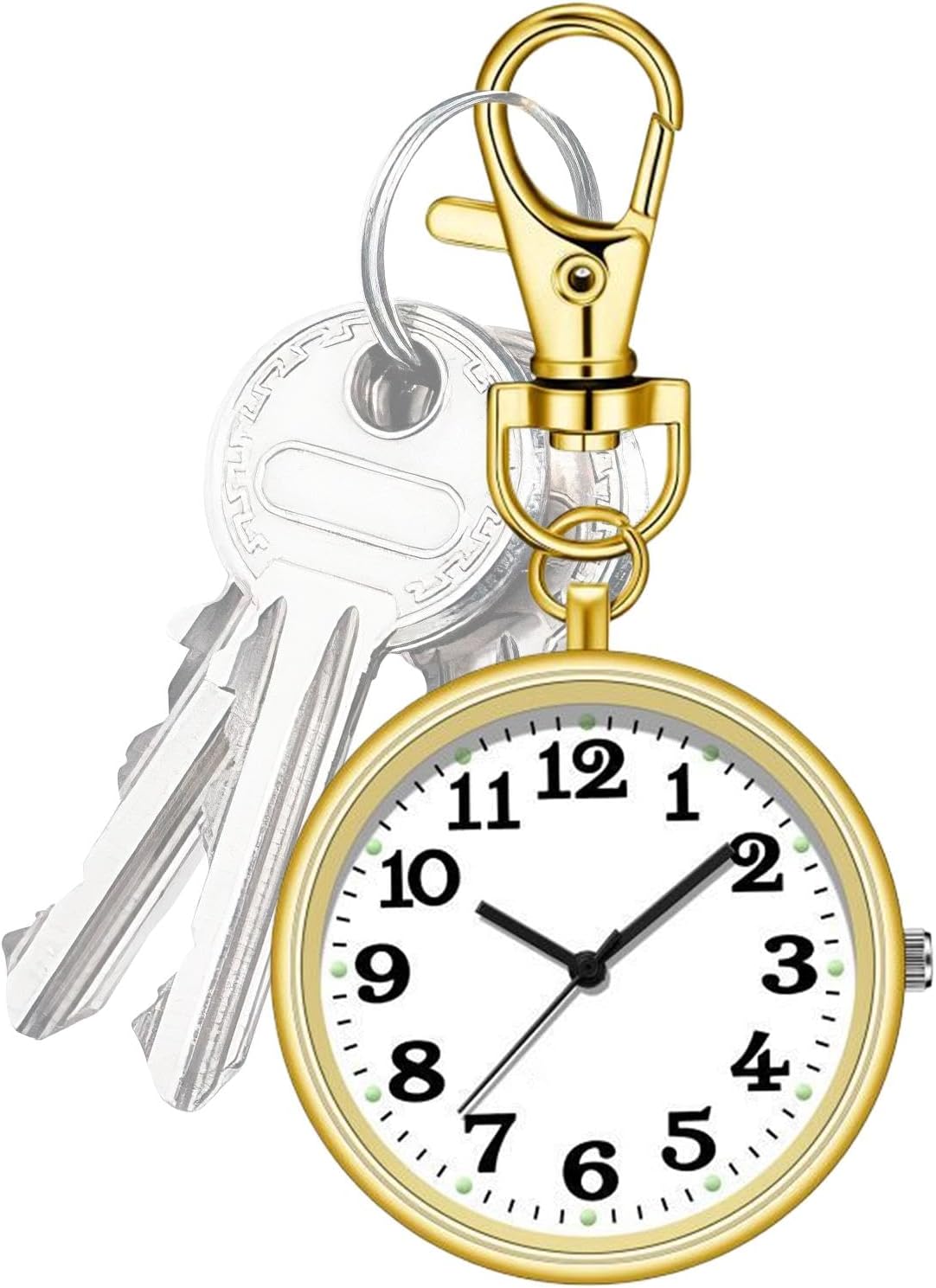 Orologio Portachiavi Con Clip - Design Elegante E Portatile | Con Ciondolo E Fibbia Per Chiavi - Foto 7