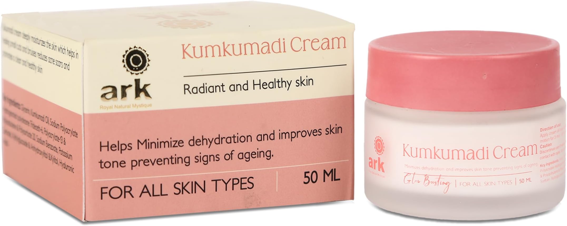 Ark Kumkumadi Cream | Radiant and Healthy skin | Improves skin tone | Facial Cream for Natural Glow and Brightness for Woman & Men | For Both Oily & Dry Skin