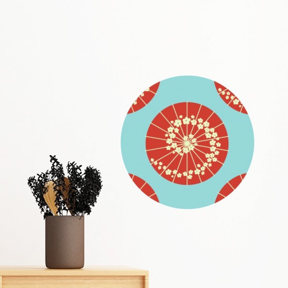 Sticker mural sakura fleurs 80cm au motif Japonais avec adhésif repositionnable