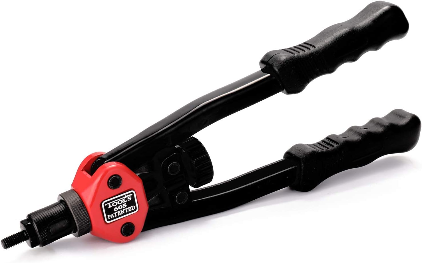 Hand Riveter, Compact Structure with Ergonomic Handle for M3 to M10 Rivets, Includes 6 Spears and 60 Nuts with Manual Rotation Back Device