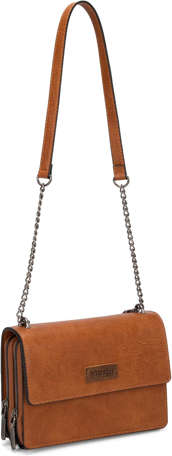 Wrangler Flap Crossbody Purse for Women Shoulder Bag Vintage Wallets with Chain Strap - Image 6