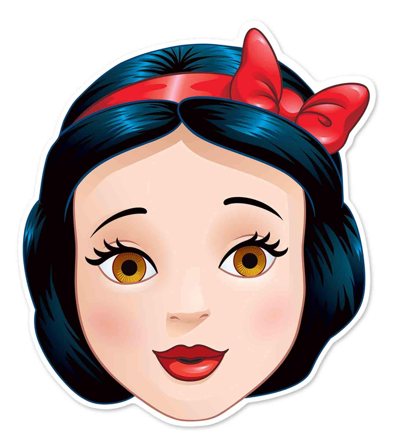 STAR CUTOUTS SM335 Snow White Fun Face Mask for Children for Birthdays, Fans & Disney Princess Parties Talking Point, Multicolour,?25 x 5 x 25 cm